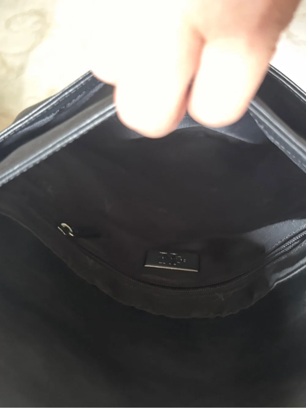Y2K Calvin Klein Unisex Black Leather Asymmetric Sling Crossbody Bag EUC